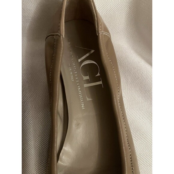 AGL Ballet Flats Patent Leather Monika Cap Toe Basi-Ghib-Gold Beige EU 39 US 9 - Picture 15 of 16